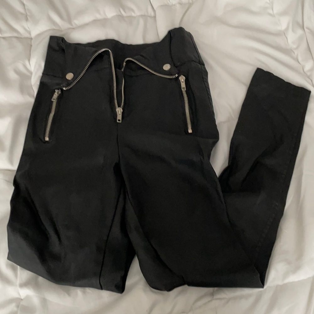 Faux leather pants